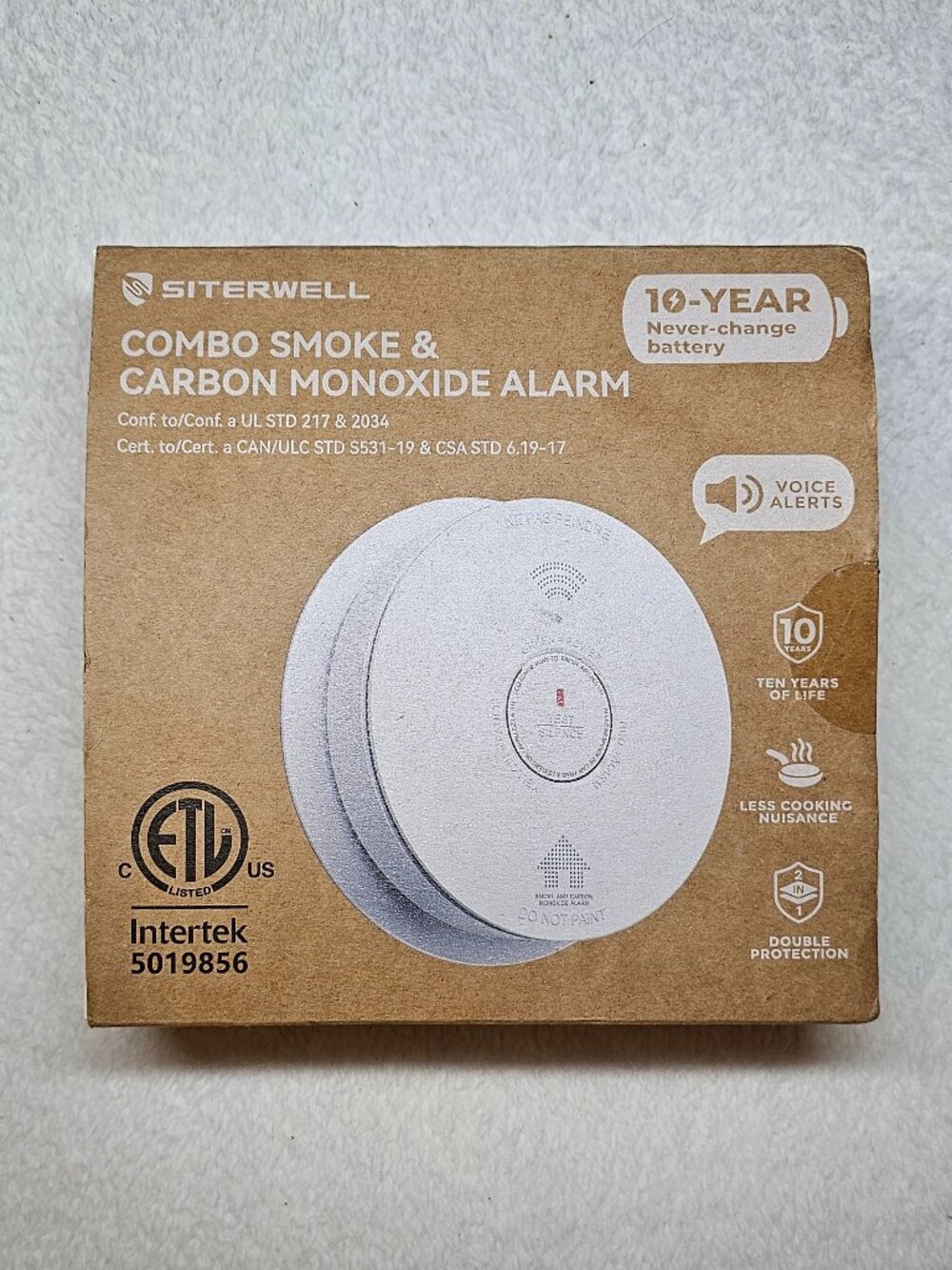 Siterwell Combo Smoke & Carbon Monoxide Alarm Detector